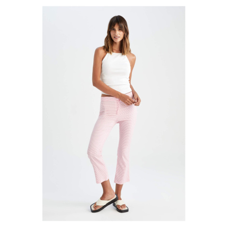 DEFACTO Crop Fit Cotton Trousers