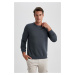 DEFACTO Regular Fit Crew Neck Basic Cotton Sweatshirt