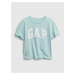 Modré holčičí dětské tričko GAP Logo short sleeve t-shirt