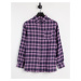 Brave Soul destiny checked shirt in pink