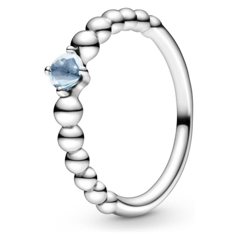 Pandora Stříbrný prsten pro ženy narozené v březnu 198867C01