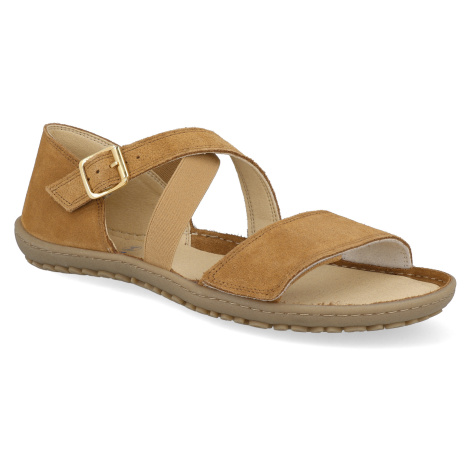 Barefoot dámské sandály Koel - Isa Suede Cognac hnědé Koel4kids