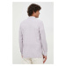 Košile Sisley fialová barva, regular, s klasickým límcem