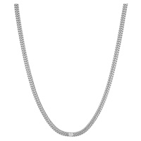 Liu Jo Dvojitý ocelový náhrdelník se srdíčkem Chains LJ1819