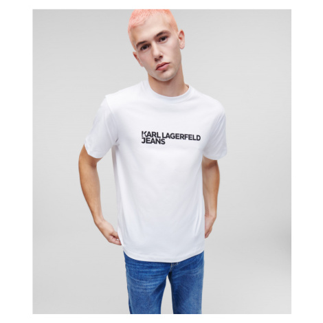 Tričko karl lagerfeld jeans klj regular sslv tee bílá