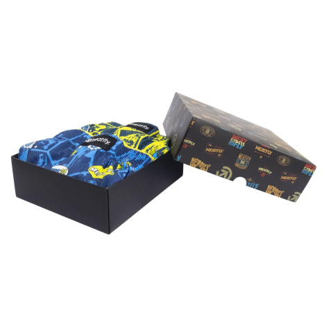 Meatfly pánské boxerky Agostino Yellow/Blue Comics Gift Pack | Žlutá