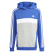 Adidas Tiberio 3-Stripes Colorblock Fleece Hoodie Tmavě modrá