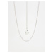 Reserved - Postříbřený náhrdelník s přívěskem ve tvaru kapky - Stříbrná