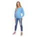 Modrý těhotenský pulovr 70003C