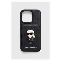 Obal na telefon Karl Lagerfeld iPhone 15 Pro 6.1 černá barva