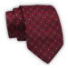 Červená kravata s geometrickým vzorem Alties