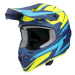 ASTONE MX800 RACERS Moto přilba modrá/neonově žlutá