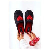 Household slippers Panto Fino II267009 Black-Red