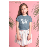 MMO Dívčí tričko Mini boss Barva: Denim