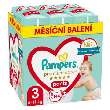 Pampers Premium Care Pants vel. 3 6–11 kg plenkové kalhotky 144 ks