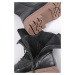 Černé šněrovací kotníkové boty 2-25703