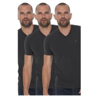 TRIPLE SET T8568 DEWBERRY V-NECK MEN'S T-SHIRT-ANTHRACITE-ANTHRACITE-ANTHRACITE