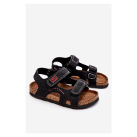 Dětské lehké sandály na suchý zip Big Star LL374141 černá