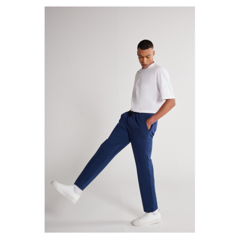 AC&Co / Altınyıldız Classics Unisex Indigo Standard Fit Normal Cut, Flexible Cotton Sweatpants w