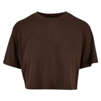 Ladies Short Oversized Tee - brown