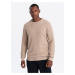 Ombre Men's mélange structured knit sweater - sand