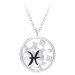 Preciosa Stříbrný náhrdelník s českým křišťálem Ryby Sparkling Zodiac 6150 83 (řetízek, přívěsek