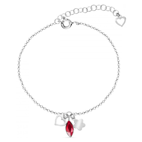 Náramek červený se Swarovski Elements Serenity BMIX2201SC Scarlet SPARK