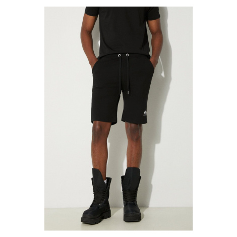 Kraťasy Alpha Industries Basic pánské, černá barva, 116363FP.530-black