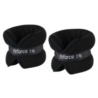Fitforce ANKLE 2 x 2,0 KG Závaží na kotníky, černá, velikost