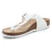 Dámské nazouváky / žabky Gizeh BS Jr 1027260 Bílá s hnědou - Birkenstock