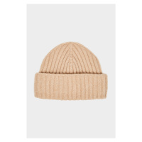 ČEPICE GANT RIBBED BEANIE hnědá