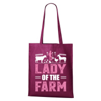 DOBRÝ TRIKO Bavlněná taška s potiskem Lady of the farm Barva: Fuchsiová