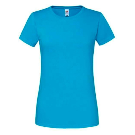 Iconic 195 Ringspun Premium Premium Fruit of the Loom Blue T-shirt