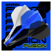 Integrované letky a násadky Winmau Fusion modré, standardní letky a krátké násadky
