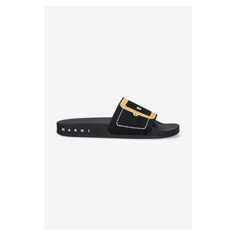 Pantofle Marni Sandal dámské, černá barva, SAMS015902.P4547.ZO137-black