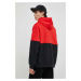 Mikina Levi's pánská, červená barva, s kapucí, vzorovaná