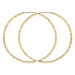 GEMMAX Jewelry Velké zlaté náušnice Kruhy Ø 65 mm, diamantový brus, žluté zlato GLEYN-65-63581