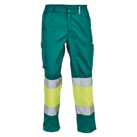 Cerva Bilbao Pánské pracovní kalhoty 03520008 zelená/žlutá Červa