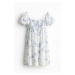 H & M - Šaty babydoll's nabíraným rukávem - bílá