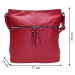 Tmavě červená crossbody kabelka s koso vzorem