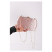 Růžovozlatá společenská clutch kabelka Ramira