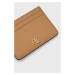 Kožená peněženka Lauren Ralph Lauren dámský, béžová barva