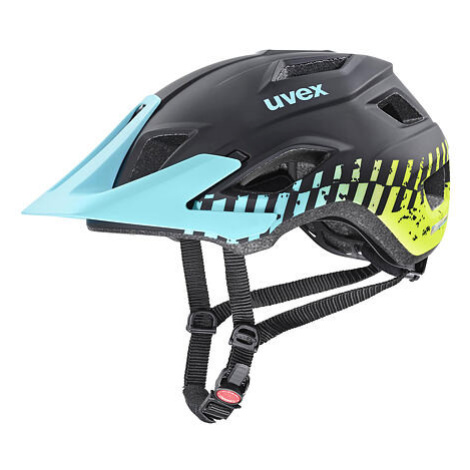 Cyklistická helma Uvex Access Black Aqua Lime Mat