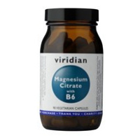 EXP 15.06.2024 Magnesium Citrate with Vitamin B6 90 kapslí - Viridian