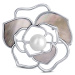 JwL Luxury Pearls Perlová brož 2v1 s pravou bílou perlou a perletí JL0627