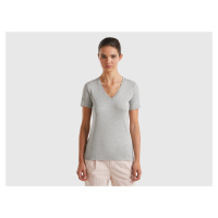 Benetton, Pure Cotton T-shirt With V-neck