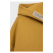 Dětská bavlněná mikina United Colors of Benetton žlutá barva, s kapucí, hladká