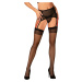 ČERNÉ SILONKY S PÁSKY OBSESSIVE S822 GLANDEZ STOCKINGS XS-2XL Černá