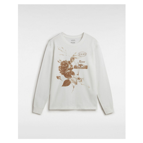 VANS Damask Long Sleeve T-shirt Women White, Size