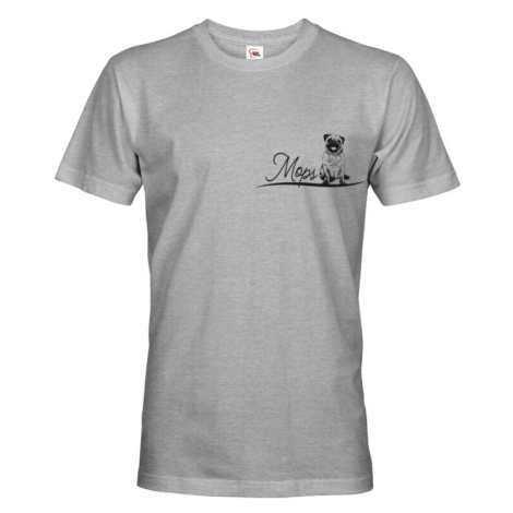 Pánské tričko pro milovníky zvířat - Mops BezvaTriko